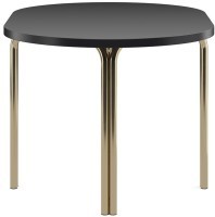 Столик кофейный ror, 75х50 см, латунь/черный (75272)