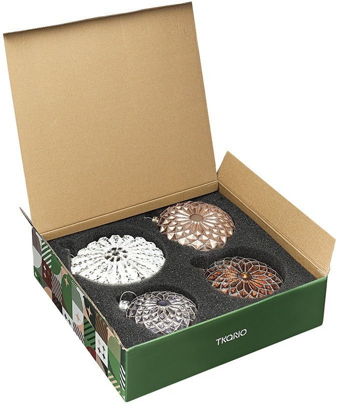 Набор ёлочных украшений winter wonders из коллекции new year essential, 4 шт. (78280)