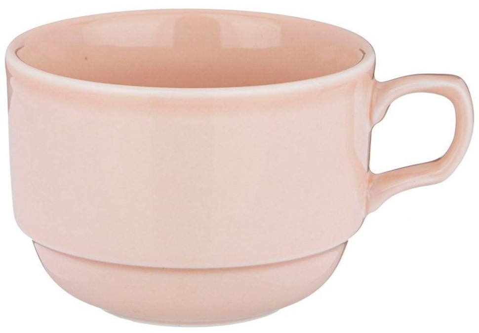 Чашка чайная lefard tint 250мл(розовый) мал.уп.- 6шт. мин. партия (48-882)