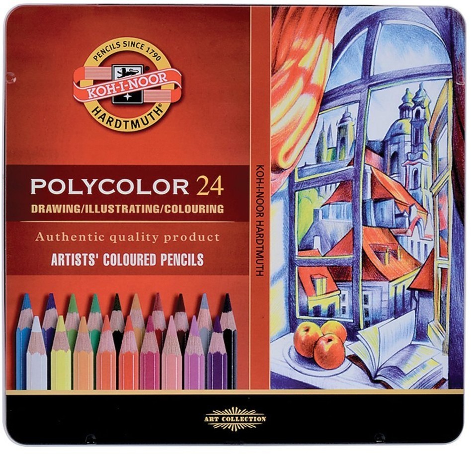 Карандаши цветные художественные KOH-I-NOOR Polycolor 24 цвета в коробке 3824024002PL/181022 (64983)