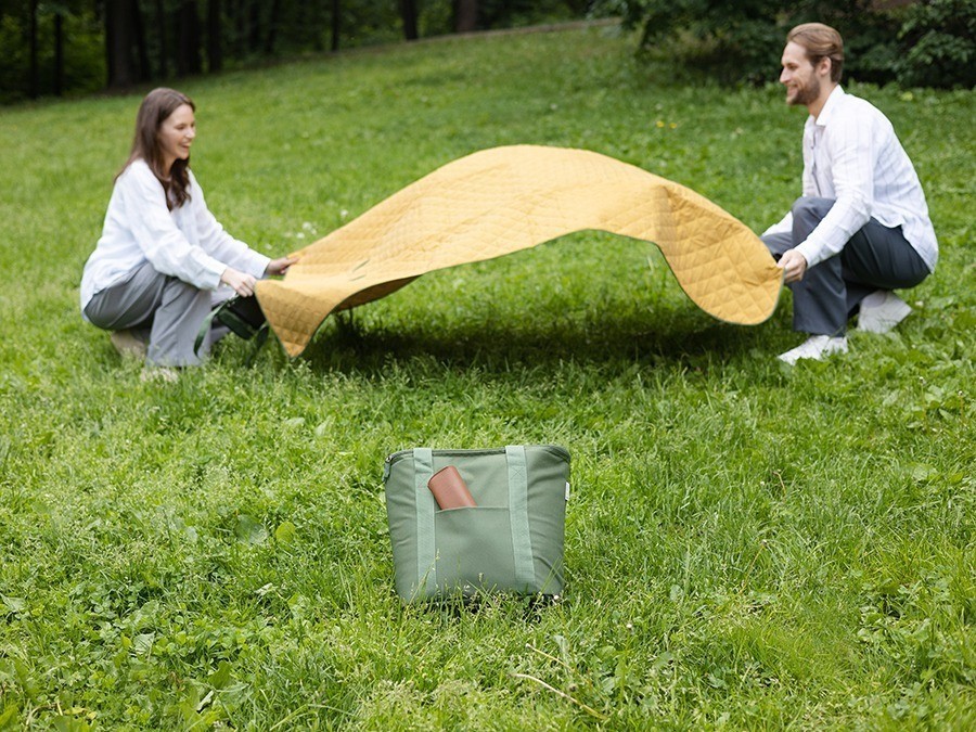 Плед для пикника и отдыха на пляже smart picnic, горчичный (79192)