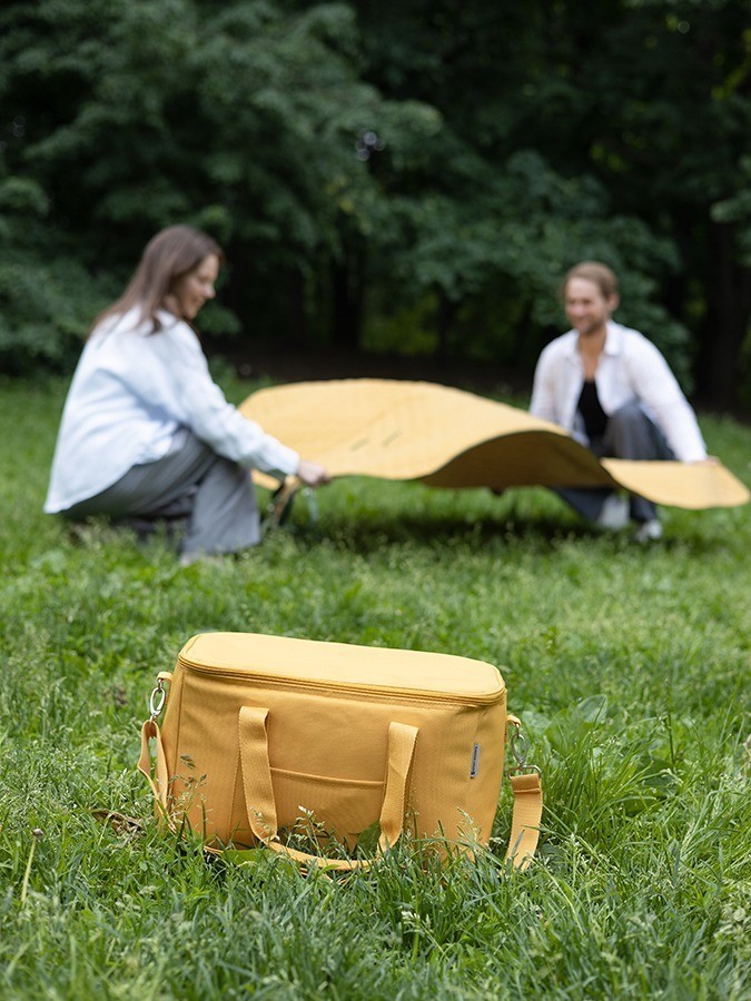 Плед для пикника и отдыха на пляже smart picnic, горчичный (79192)