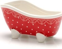 Подставка для губки 150 мл Красный Узор LORAINE (25818)