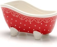 Подставка для губки 150 мл Красный Узор LORAINE (25818)