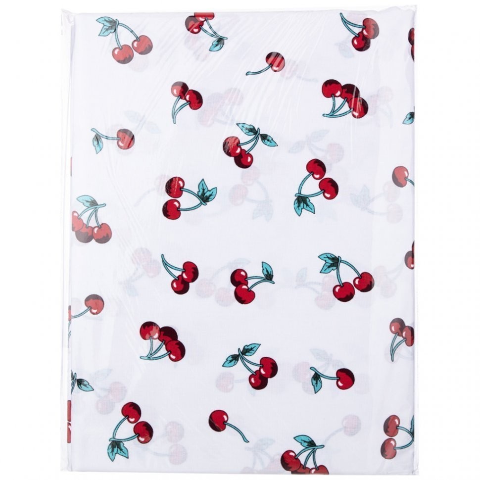 Пододеяльник "вишенка" 145х215см,белый,100%х\б,сорочка SANTALINO (984-232)