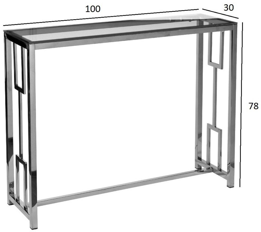 Консоль прозр.стекло/золото 100*30*78см (TT-00006171)