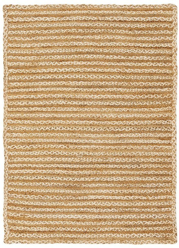 Ковер из джута бежевого цвета в полоску из коллекции ethnic, 120х180 см (74478)