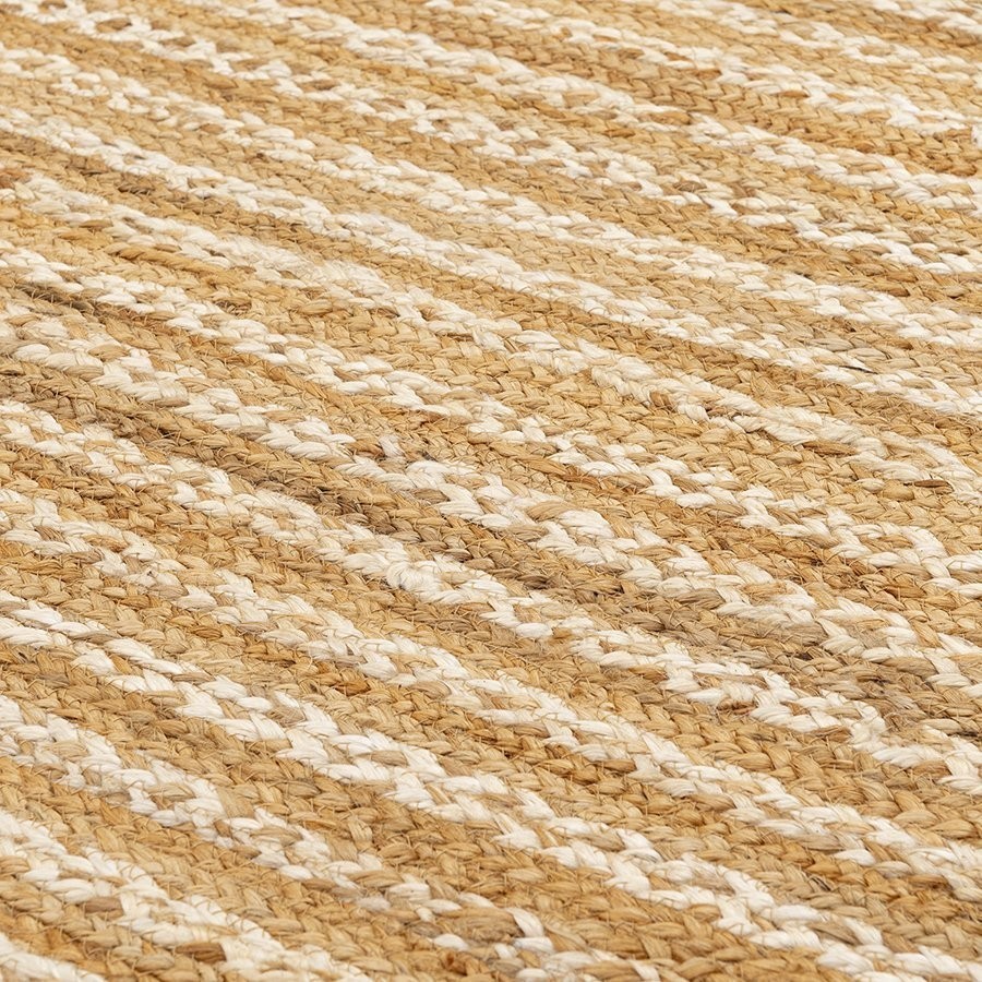 Ковер из джута бежевого цвета в полоску из коллекции ethnic, 120х180 см (74478)