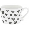 Bastion Collections Кружка White Нearts Watercolor Black RJ/CUP 006 BL