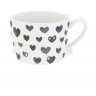 Bastion Collections Кружка White Нearts Watercolor Black RJ/CUP 006 BL