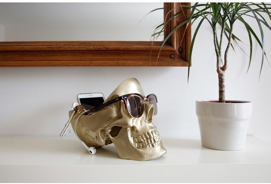 Органайзер для мелочей skull, золотой (62696)