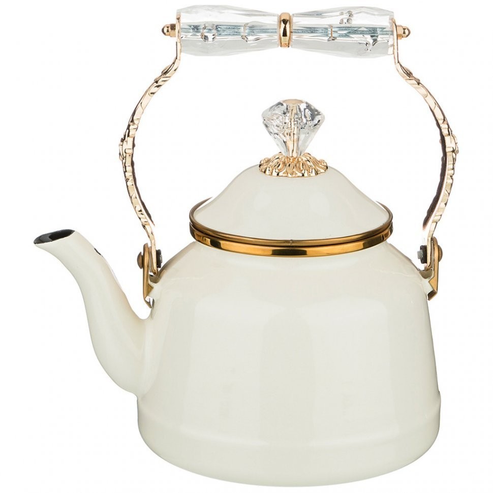 Чайник agness эмалированный со складывающейся ручкой, серия тюдор 2,5л, Agness (950-235)