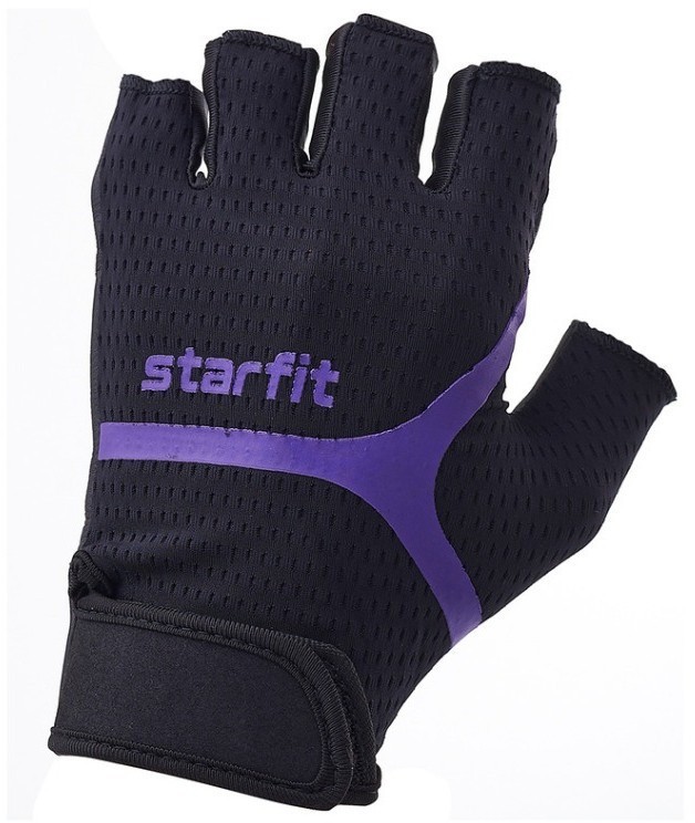 Перчатки для фитнеса WG-103, черный/фиолетовый (1526005)