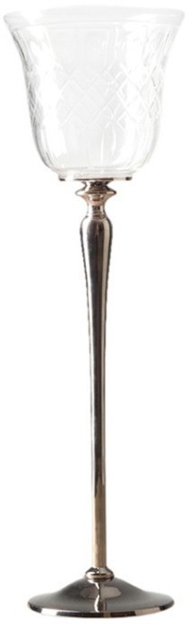 Подсвечник RO-6182/DCWN, 12, металл, стекло, chrom/clear, ROOMERS FURNITURE