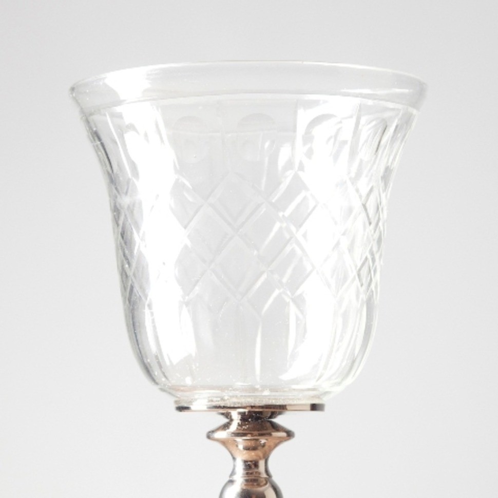 Подсвечник RO-6182/DCWN, 12, металл, стекло, chrom/clear, ROOMERS FURNITURE