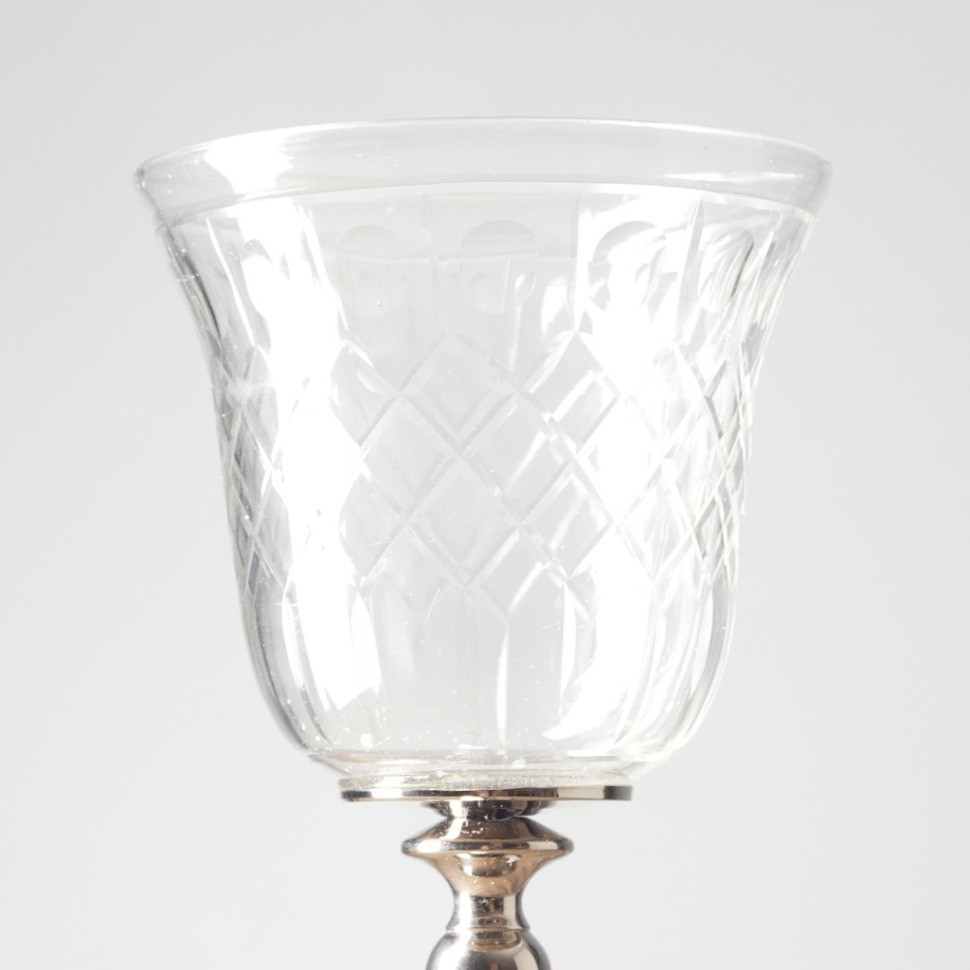 Подсвечник RO-6182/DCWN, 12, металл, стекло, chrom/clear, ROOMERS FURNITURE