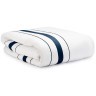 Комплект постельного белья из сатина белого цвета с темно-синим кантом из коллекции essential, 200х220 см (73711)