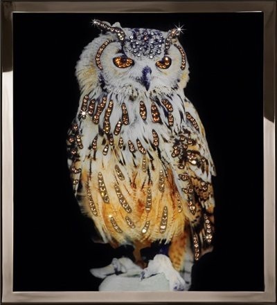 Картина Сова мини с кристаллами Swarovski (2360)