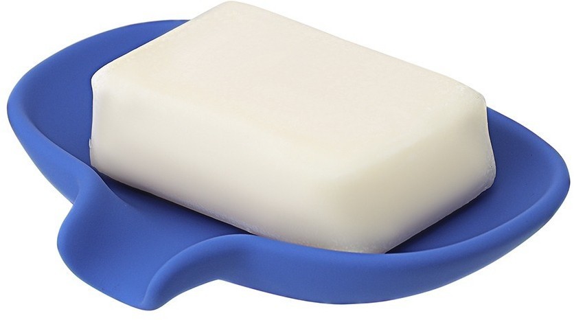 Набор ванных принадлежностей с подставкой flow, синий индиго, 4 пред. (78501)