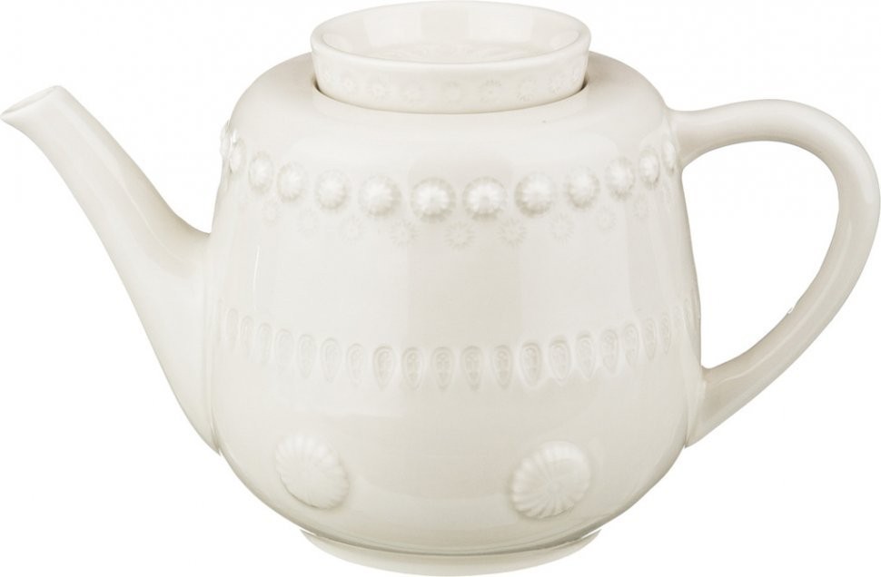 Чайник "фантазия" белый 1500 мл. высота=16 см. Bordallo Pinheiro (672-232)