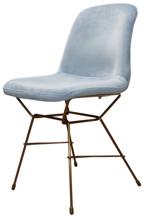 Стул SC-3288HW/blue, Каркас матовое золото, вельвет, ROOMERS FURNITURE
