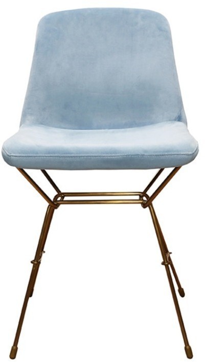 Стул SC-3288HW/blue, Каркас матовое золото, вельвет, ROOMERS FURNITURE