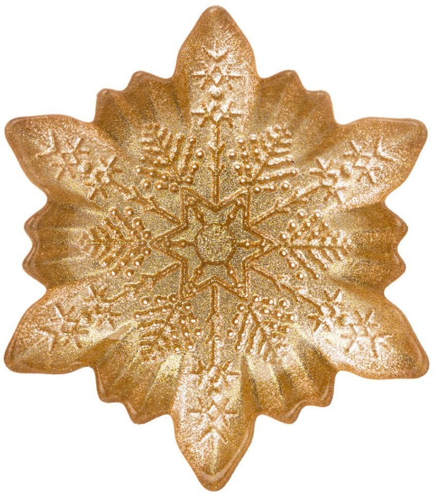 Блюдо "snow cristal" gold  20см АКСАМ (339-281)