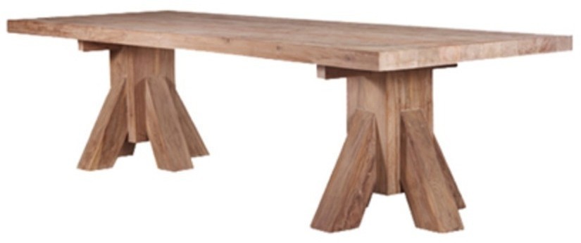 Стол JERCO 7DTJERC180080075, массив тикового дерева, Natural grey, ROOMERS FURNITURE