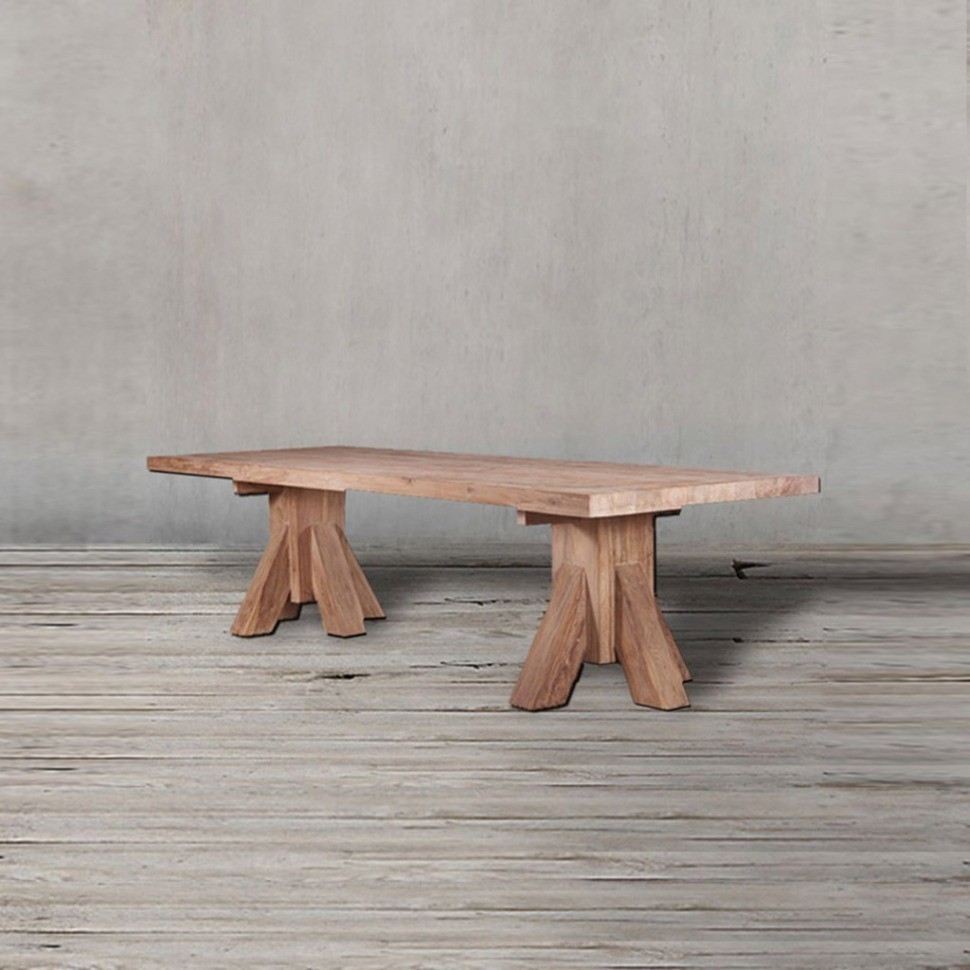 Стол JERCO 7DTJERC180080075, массив тикового дерева, Natural grey, ROOMERS FURNITURE