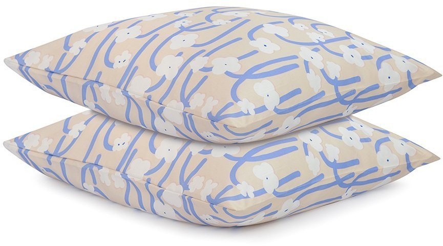 Набор из двух наволочек сиреневого цвета с принтом Полярный цветок из коллекции scandinavian touch, 70х70 см (73699)