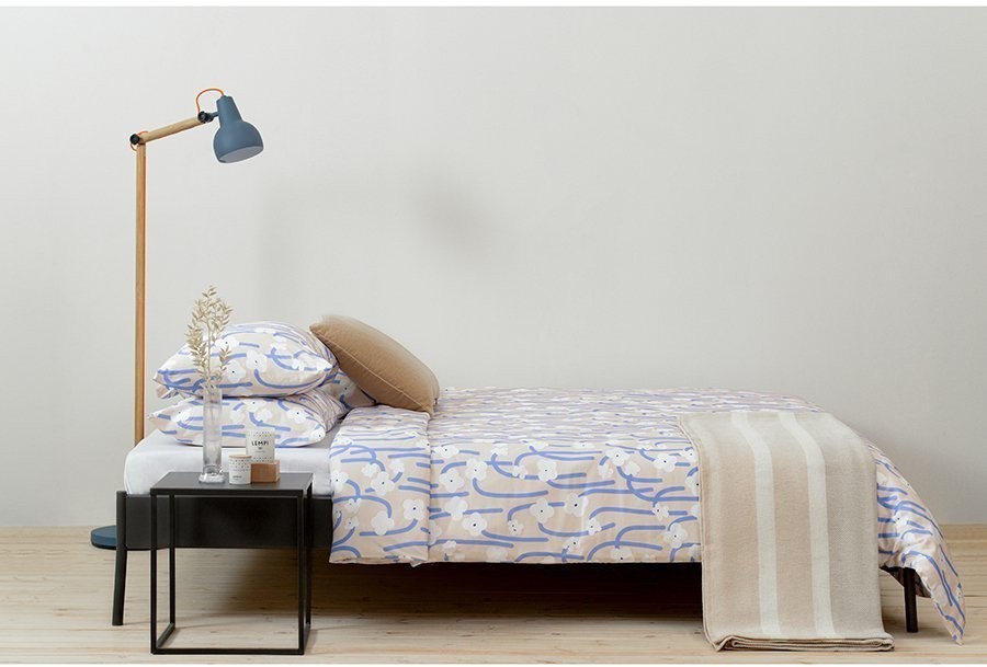 Набор из двух наволочек сиреневого цвета с принтом Полярный цветок из коллекции scandinavian touch, 70х70 см (73699)