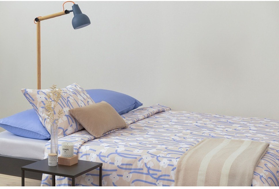 Набор из двух наволочек сиреневого цвета с принтом Полярный цветок из коллекции scandinavian touch, 70х70 см (73699)