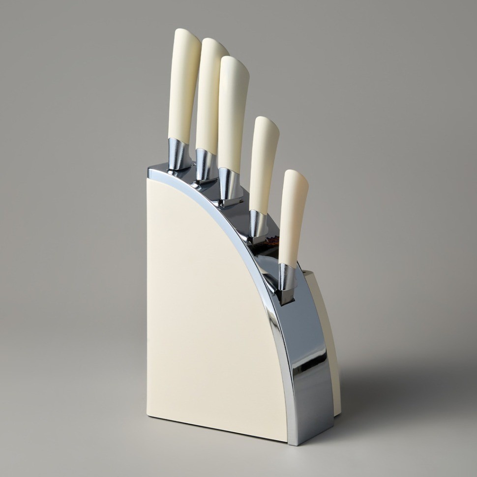 Набор ножей agness на пластиковой подставке, 6 предметов (911-743)