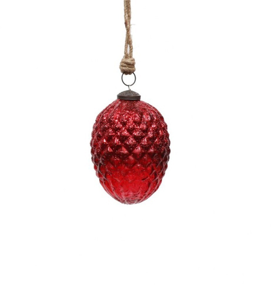 Новогодняя игрушка ND-76B, стекло, Red, ROOMERS FURNITURE