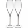 Набор бокалов для шампанского из 2 шт платиновые.250 мл. высота=25 см. CLARET (661-077)