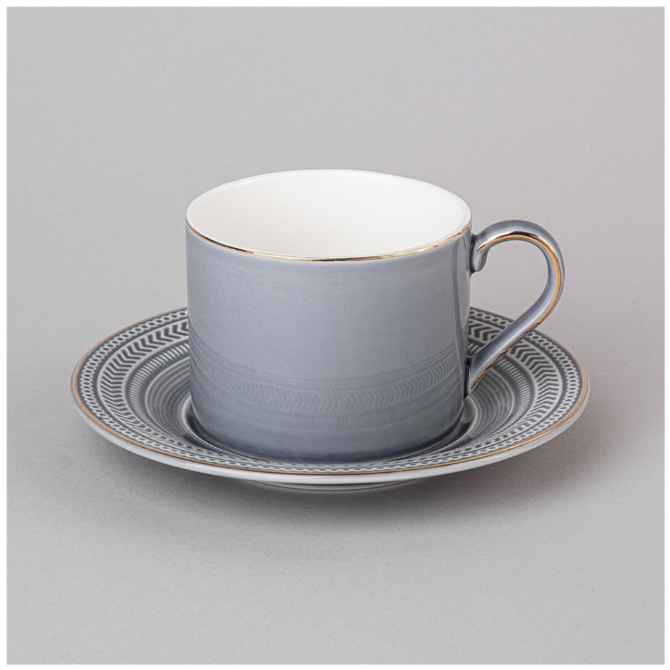 Чайная пара lefard "top style" 250 мл серая (42-540)