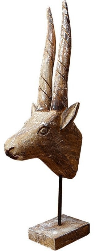 Декор антилопа TR-AM285, дерево, металл, Light burnt with brushing, ROOMERS FURNITURE