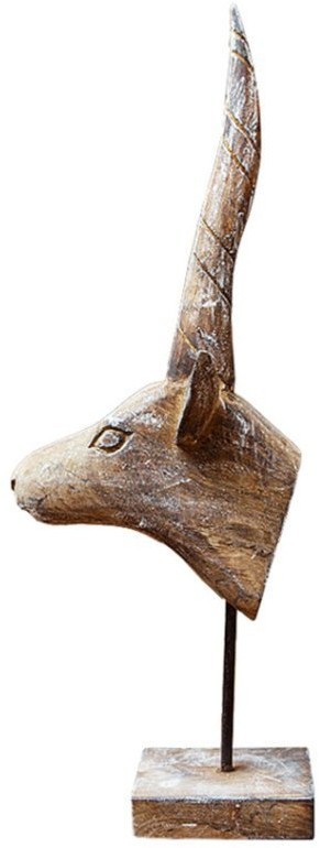 Декор антилопа TR-AM285, дерево, металл, Light burnt with brushing, ROOMERS FURNITURE