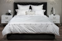 Комплект постельного белья с вышивкой Арктик, серый, Семейный (145*210-2шт) (TT-00013968)