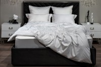 Комплект постельного белья с вышивкой Арктик, серый, Семейный (145*210-2шт) (TT-00013968)