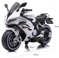 Детский электромотоцикл Ducati (12V, EVA, ручка газа, спидометр) (FT-821-WHITE)