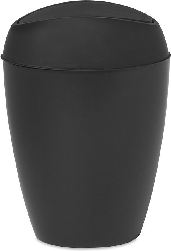 Корзина для мусора с крышкой twirla, 9 л, черная (69190)