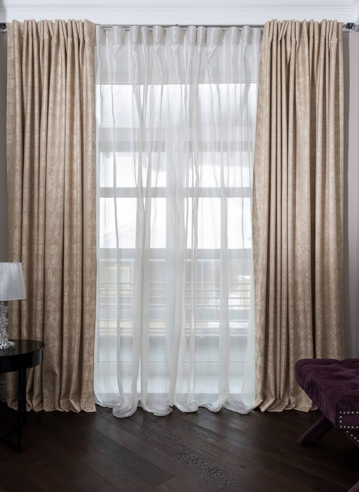 Портьера HOUSTON бежевый 275*260см (TT-00016083)