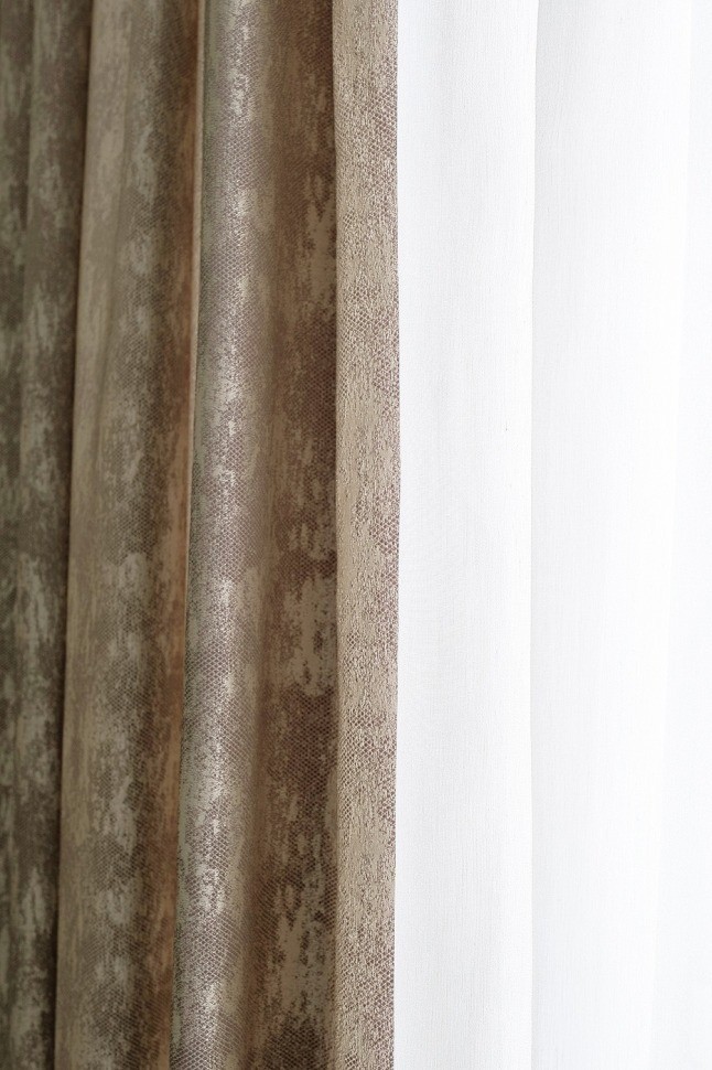 Портьера HOUSTON бежевый 275*260см (TT-00016083)