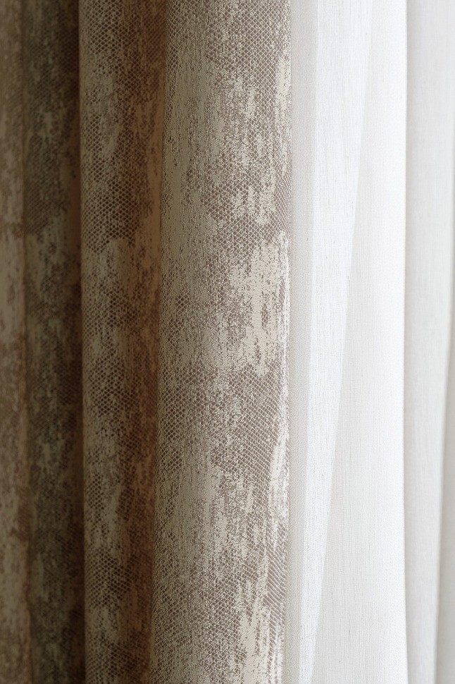 Портьера HOUSTON бежевый 275*260см (TT-00016083)