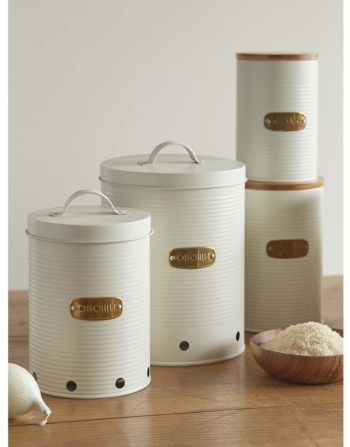 Банка для хранения овощей irmel, 2,5 л, молочная (78386)