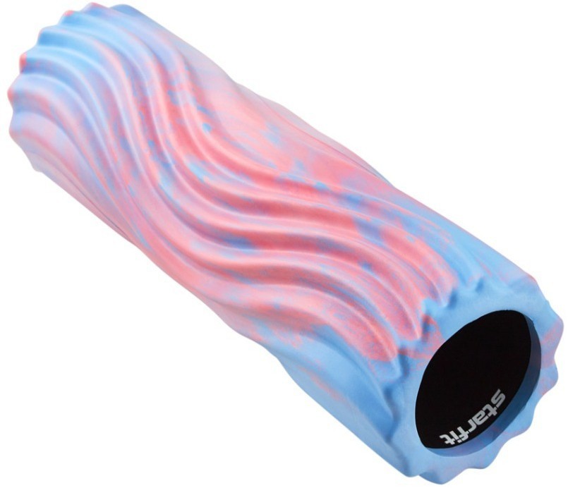 Ролик массажный STARFIT FA-525 EVA/PP, 45x14 cм, низкая жесткость, розовый/голубой (2104282)