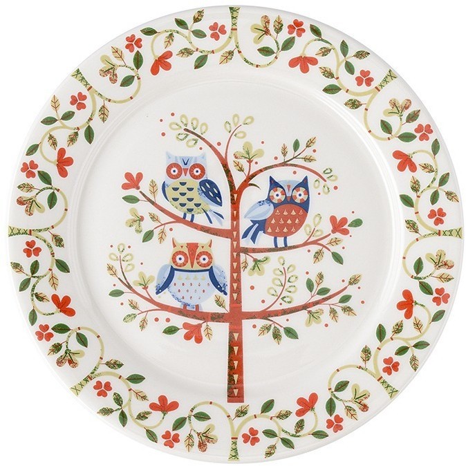 Набор тарелок owl из коллекции birds of paradise в подарочной упаковке, D18 см, 2 шт. (77596)