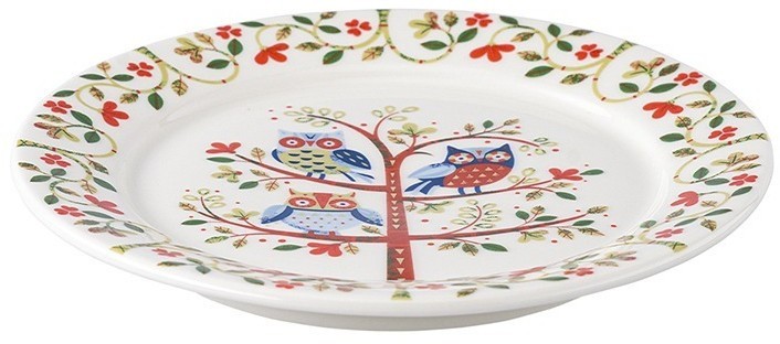 Набор тарелок owl из коллекции birds of paradise в подарочной упаковке, D18 см, 2 шт. (77596)