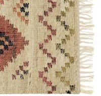 Ковер из джута и шерсти по мотивам башкирских орнаментов из коллекции cultural heritage, 120х180 см (78518)